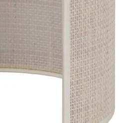 Euluna væglampe jute, hvid/ecru, halvrund, højde 24 cm