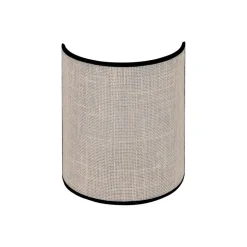 Euluna væglampe jute, hvid/sort, halvrund, højde 24 cm