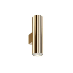 Euluna væglampe Marion, messing Højde 18 cm Stål op/ned