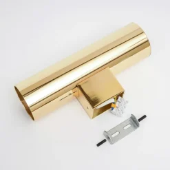 Euluna væglampe Marion, messing Højde 18 cm Stål op/ned