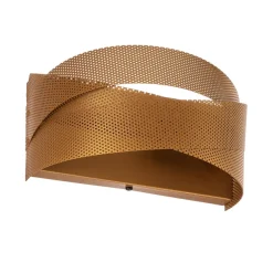 Euluna væglampe Tornado, guldfarvet