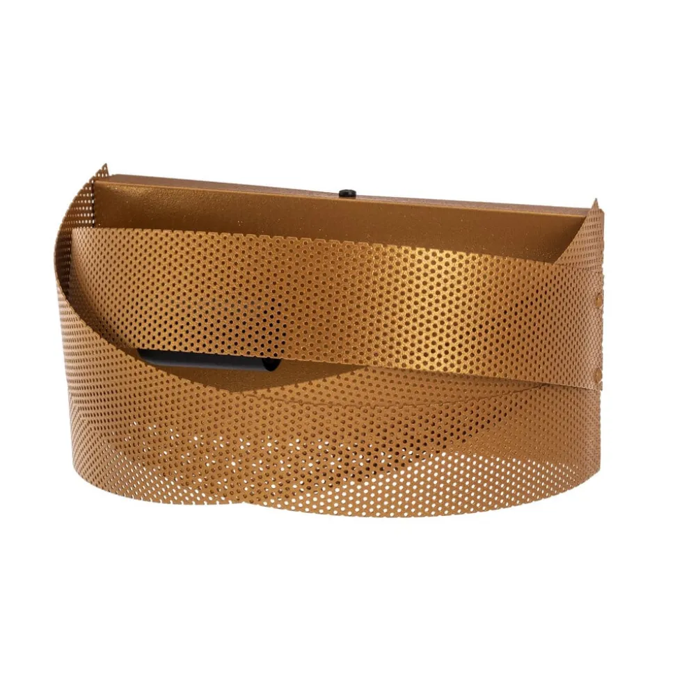 Euluna væglampe Tornado, guldfarvet