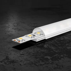 EVN APFLAT5 alu-profil, 200 cm, halvrundt dæksel