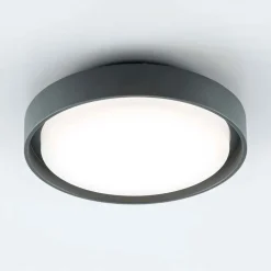 EVN LED udendørs loftlampe Tectum, antracit, Ø 25 cm