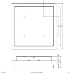 EVN LED udendørs loftlampe Tectum, 23x23 cm, antracit, 150°
