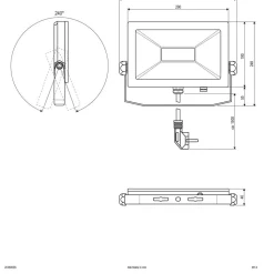 EVN LFA udendørs spotlampe sølvstik 3.000K 50W