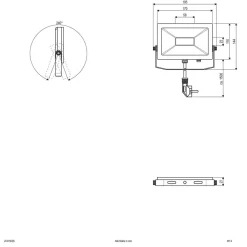 EVN LFA udendørs spotlampe sølvstik 3.000K 15W