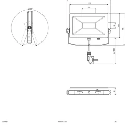 EVN LFA udendørs spotlampe sølvstik 3.000K 30W