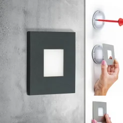 EVN LQ230 LED-vægindbygningslampe direkte antracit