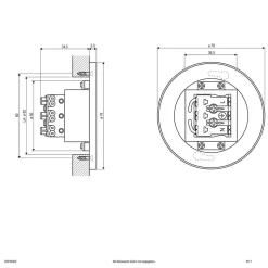 EVN LR230 LED-vægindbygningslampe direkte lys hvid