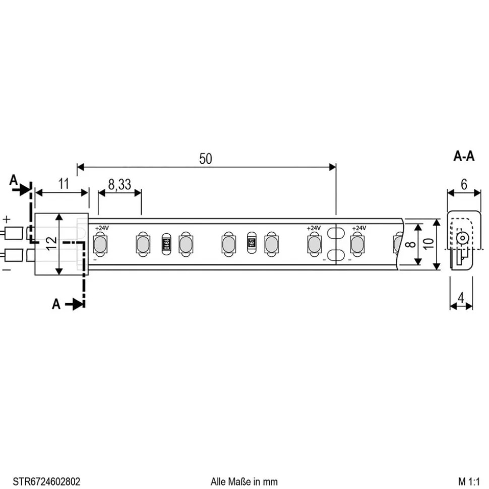 EVN STR6724 LED-strip IP67 5m 48W 3,000K