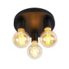 Facil loftlampe, 3 lyskilder, sort