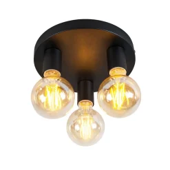 Facil loftlampe, 3 lyskilder, sort
