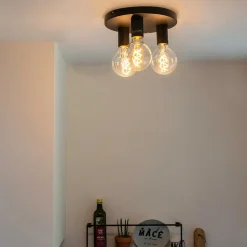 Facil loftlampe, 3 lyskilder, sort