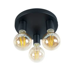 Facil loftlampe, 3 lyskilder, sort