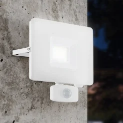 Faedo 3 udendørs LED-spot med sensor, hvid, 30 W