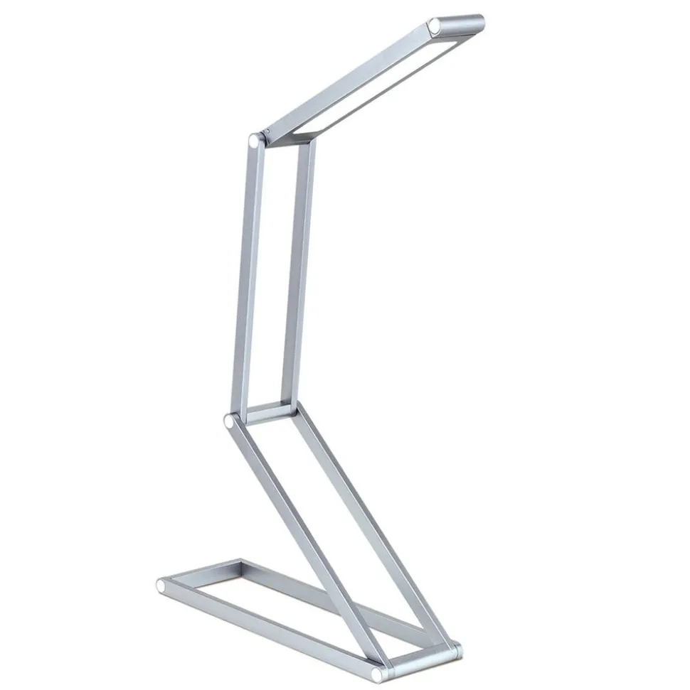 Falto LED genopladelig bordlampe, antracit, aluminium, justerbar