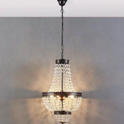 Fascinerende pendellampe Jorve med krystal