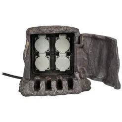 4-faset strømfordeler Træstub til udendørs