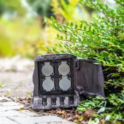 4-faset strømfordeler Træstub til udendørs