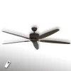 Femfløjet loftventilator Eco Elements brun