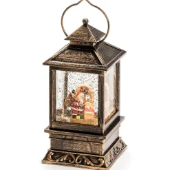 Festlig dekorationslanterne Julemand og Børn