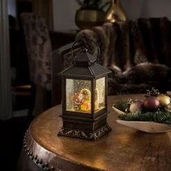 Festlig dekorationslanterne Julemand og Børn