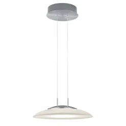 Findus LED-pendellampe, mat nikkel/krom