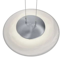 Findus LED-pendellampe, mat nikkel/krom