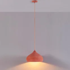 Fiona terrakotta hængelampe i smuk form