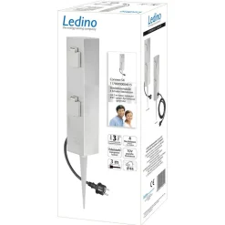 Firdobbelt stikdåse søjle Connect S4 m. jordspyd Jordspyd