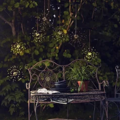 Firework LED-solcellelampe med jordspyd, 100 cm