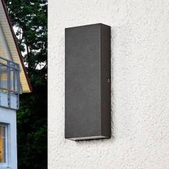 Flad LED-udendørsvæglampe Corda