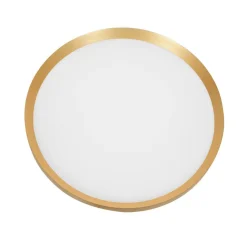 Flady loftlampe, guldfarvet, Ø 40 cm direkte/indirekte