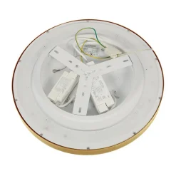 Flady loftlampe, guldfarvet, Ø 40 cm direkte/indirekte