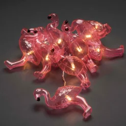 Flamingos LED-lyskæde, batteridrevet