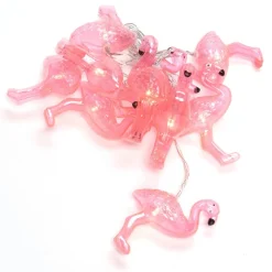 Flamingos LED-lyskæde, batteridrevet