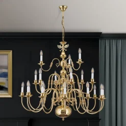 Flamsk Maximilian lysekrone med 21 lys