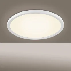 Flat LED-loftlampe, CCT, Ø 40 cm, hvid