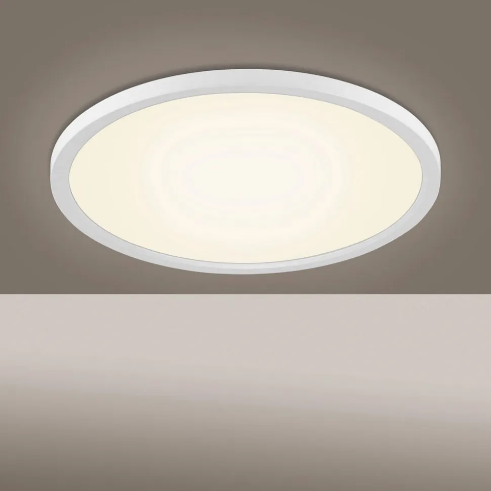 Flat LED-loftlampe, CCT, Ø 40 cm, hvid