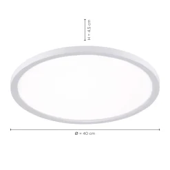 Flat LED-loftlampe, CCT, Ø 40 cm, hvid
