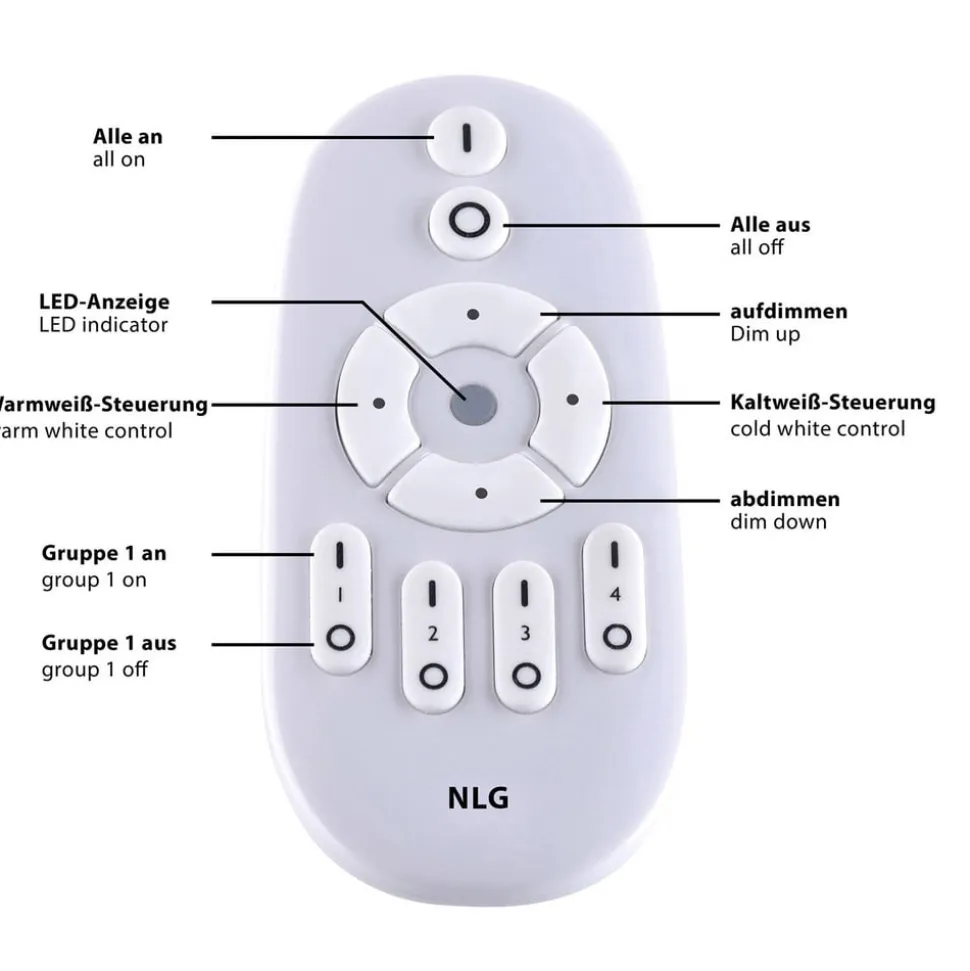 Flat LED-loftlampe, CCT, Ø 40 cm, hvid