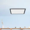Flat LED-loftlampe, CCT, sort, 45 x 45 cm