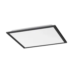 Flat LED-loftlampe, CCT, sort, 45 x 45 cm