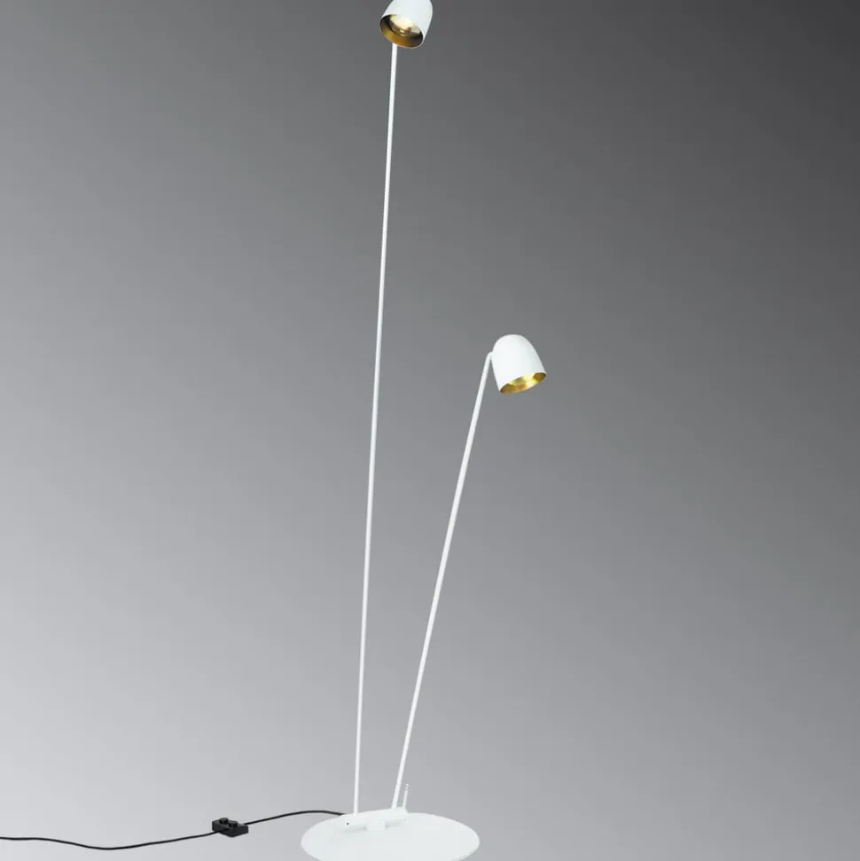 Fleksibel justerbar LED-gulvlampe Speers F hvid