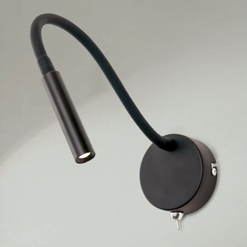 Fleksibel LED væglampe Colin i sort