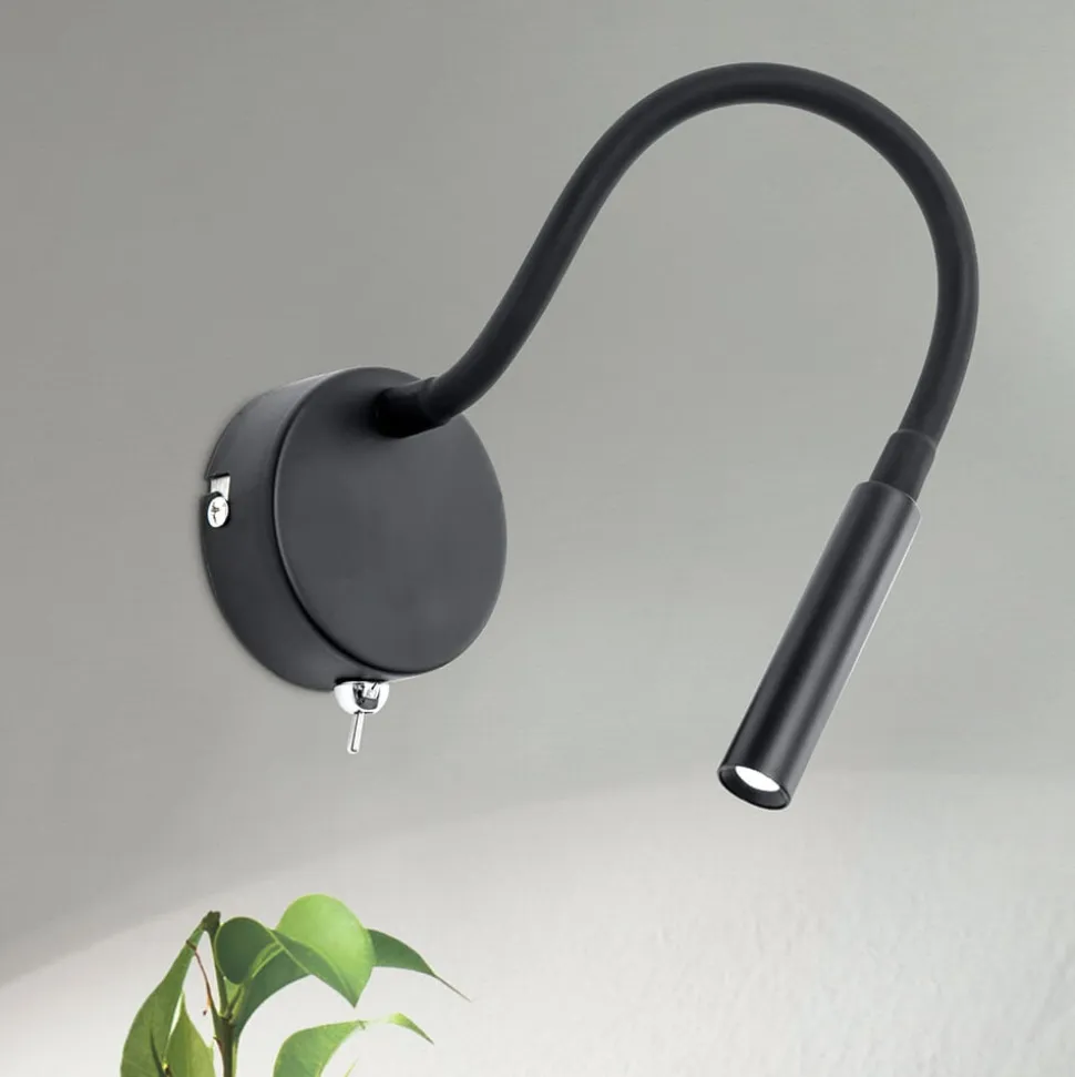 Fleksibel LED væglampe Colin i sort