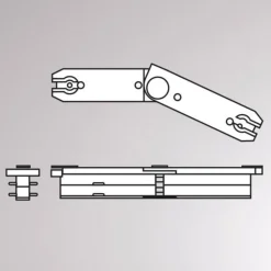 Flexkonnector til Volare 2-fase skinne, 70-150°