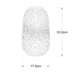 Flores bordlampe, Ø 17,5 cm, porcelæn, hvid, E14