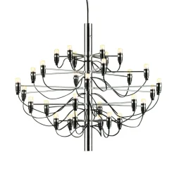 FLOS 2097/30 lysekrone med 30 lys, krom, frostet